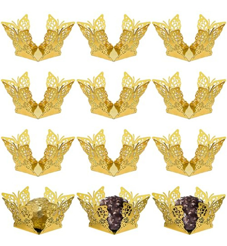 100 Envoltorios Para Trufas, Vasos De Papel Con Forma De Mar