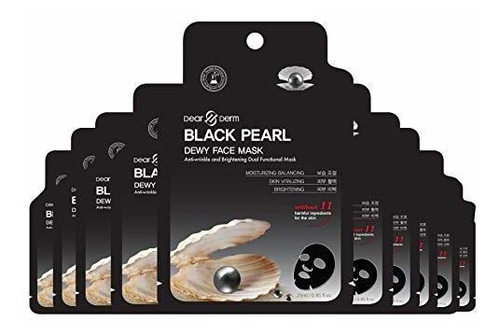 Mascarillas - Dearderm Black Pearl Firming Full Facial Mask 