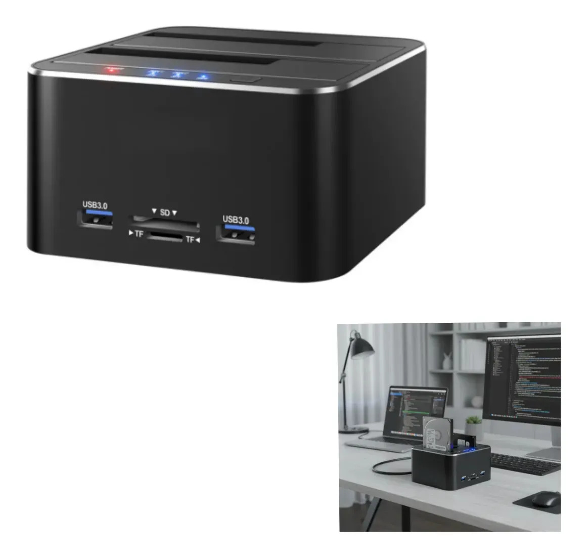 Dock Hdd/ssd Sata Usb 3.0 com clonagem