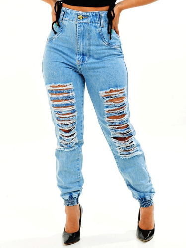 Imagem 1 de 9 de Calça Jeans Feminina Super Destroyed Hot Pant Promoção
