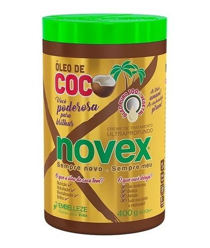 Crema Tratamiento Capilar Oleo Coco 400g Novex 