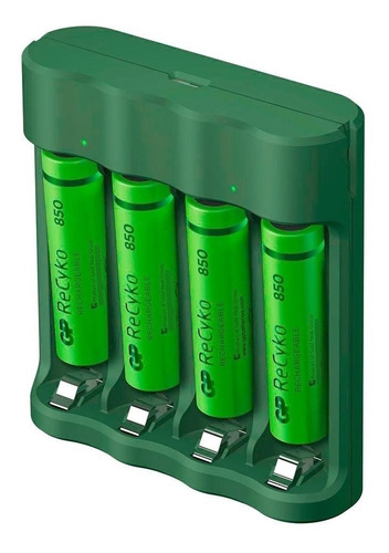 Imagen 4 de 7 de Cargador Gp + 4 Aaa 850mah + 4 Aa 2700mah Pilas Recargables