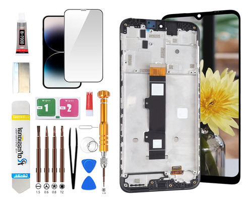 Lzhipx Pantalla Lcd Para Moto E22 E22i Xt2239-9 Xt2239 Display Con Marco