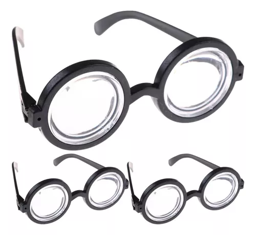 Gafas Skeleteen para disfraz de nerd retro, de gran tamaño, negras, estilo  hipster, con lentes transparentes, 1 par