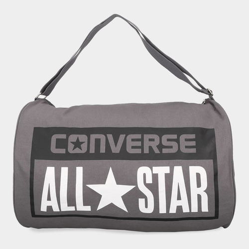 Bolso Converse Modelo Duffel Canvas Gris Negro