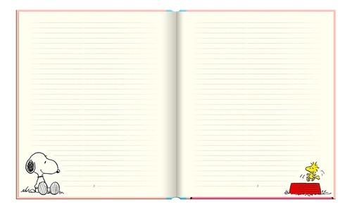 Libreta Lujo Cuaderno Snoopy Full Leyendo + Lapices Gel(5)
