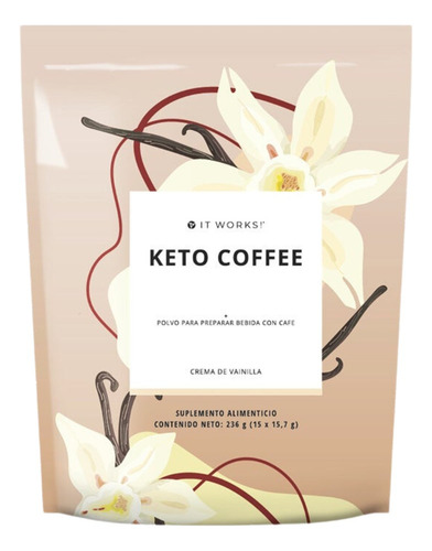 Keto Coffee Vainilla, Café Instantáneo. 15 Sobres. It Works 