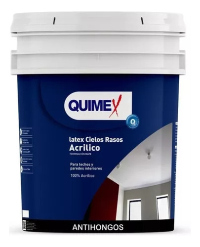 Latex Acrilico Quimex Para Interior Cielo Raso De 20 Litros