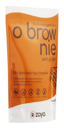 Imagem 2 de 8 de Mix Para Bolo Tipo Brownie Zaya Sem Glúten 576 G Vegano