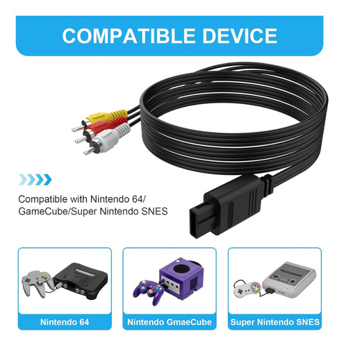 Cable Audio Video (av) Para N64 / Snes / Gamecube