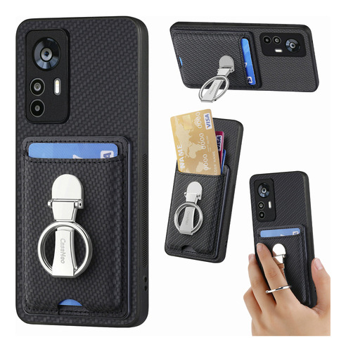 B Funda Plegable Con Forma De Anillo Para Tarjetas Para