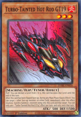 Turbo-tainted Hot Rod Gt19 (dabl-sp034) Yu-gi-oh!