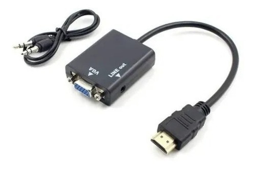 Adaptador Cable De Conversión Hdmi A Vga + Aduio Hd