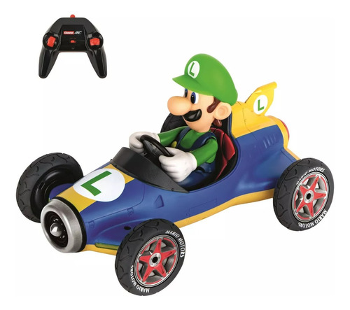 Carrera Rc Mario Kart - Mach 8 Luigi. Importado