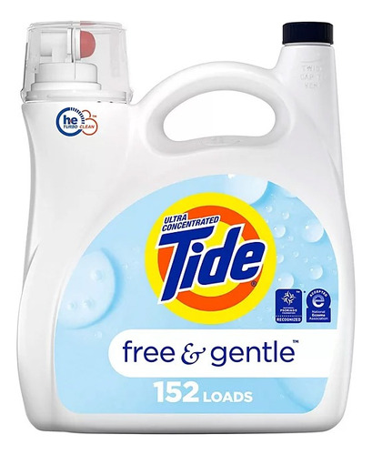 Tide Free And Gentle Detergente Liquido 152 Lavadas