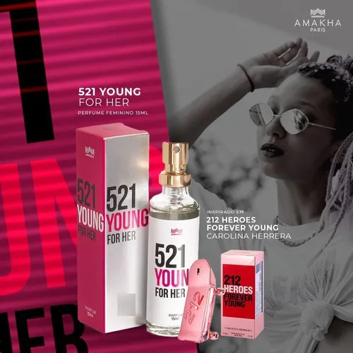Perfume de mujer 521 Young For Her Amakha Paris en bolsa de 15 ml