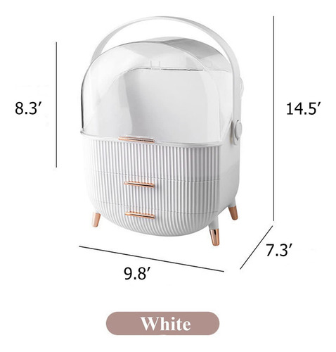 Massy Egg Shape(oval) Makeup Storage Box, Countertop Portab. Color MBOX-Ship From California