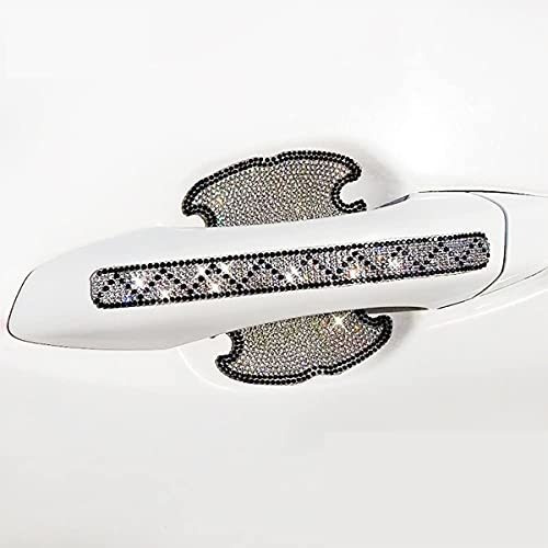 10pcs Car Rhinestone Bling Door Handle Reflective Tpbvi