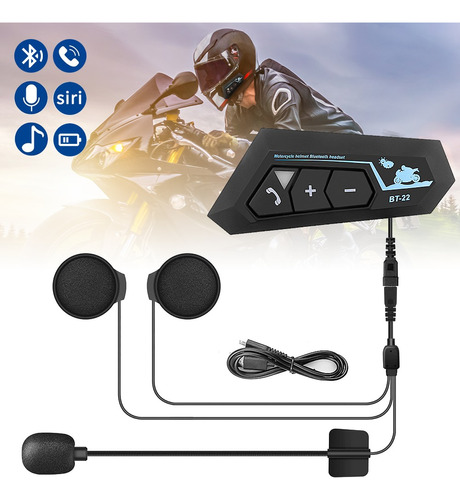 Audifonos Bluetooth Para Casco Motocicleta Intercomunicador