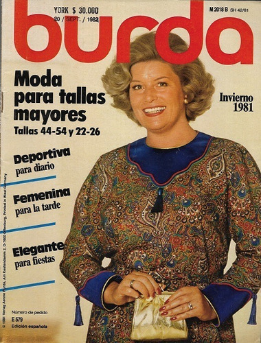 Revista Burda_ Invierno 1981: Talles Mayores 44-54 Y 22-26