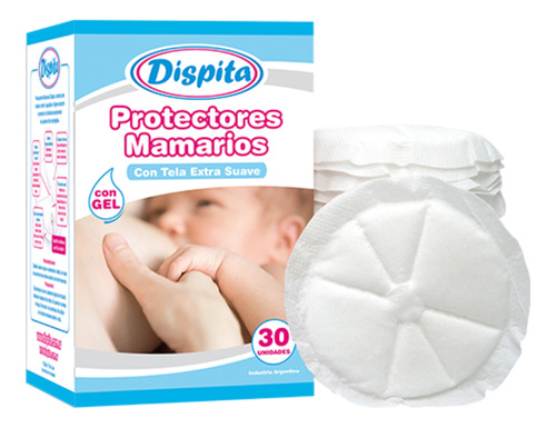 Protectores Mamarios Dispita X30 Adhesivo Y Gel +absorción 