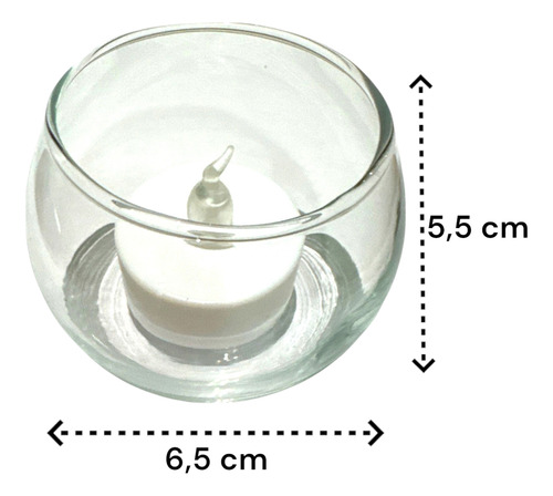 Vaso C Vela Led Luminaria De Mesa Decoração Romantica Festas