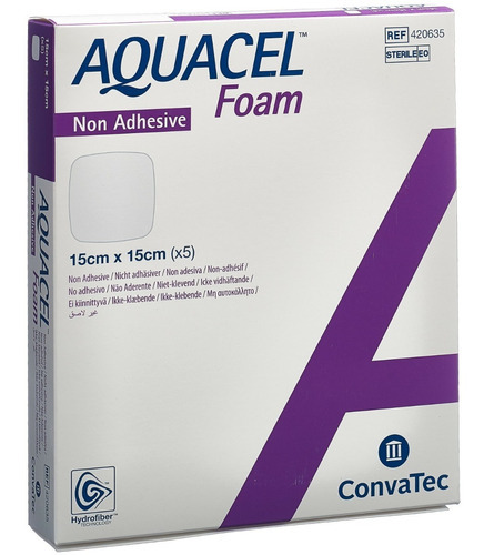 Aquacel Foam No Adhesivo 15x15cm Caja C/5pz Ref 420635