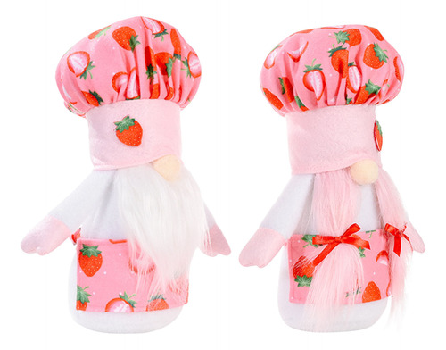 Sombrero De Chef Q Strawberry Rudolph Dwarf, Muñeca Sin Rost