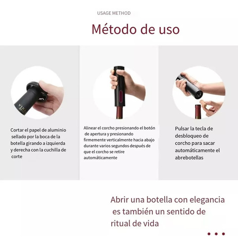 Nuevo Juego Sacacorchos Eléctrico Automático Para Vino