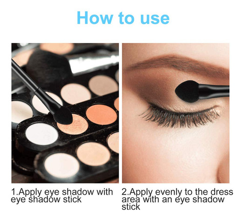 Brochas Desechables De Doble Cara Para Sombra De Ojos, 30 Un