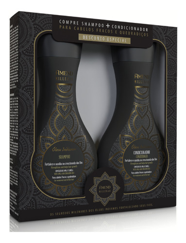  Kit Amend Óleos Indianos - Shampoo + Condicionador 2x300ml