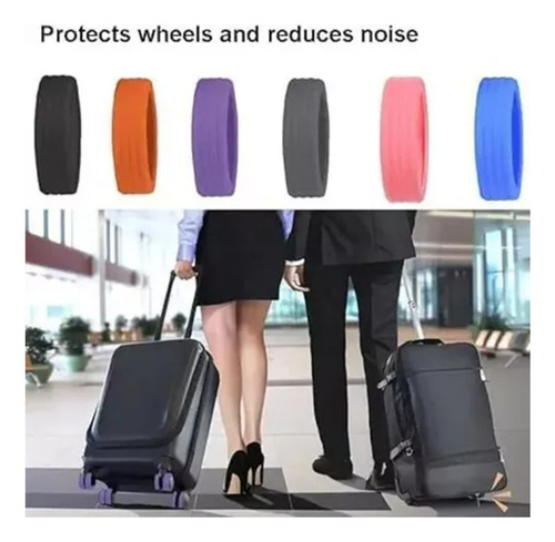 24pcs Coberturas De Proteção Para Rodas De Bagagem Duráveis