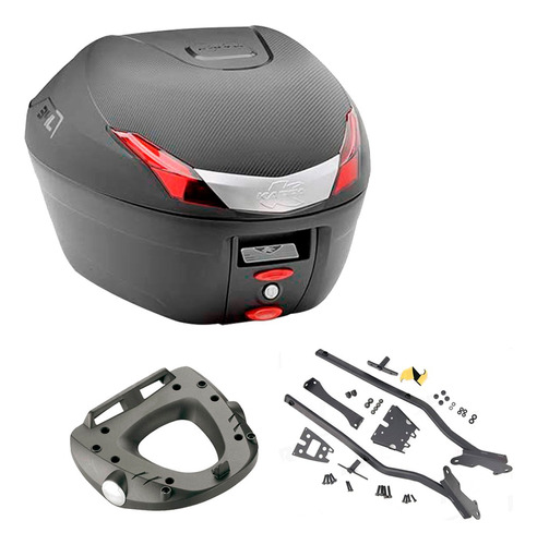 Baul Trasero 34 L Con Soporte P/ Honda Cbr 600 F 2011 A 2013