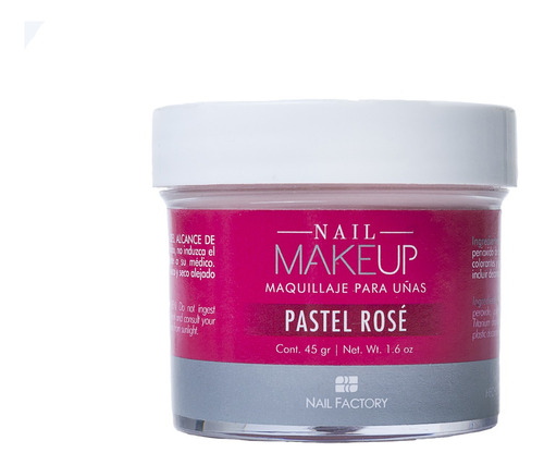 Polvo Acrílico Pastel Rose Nail Factory Maquillaje Para Uñas