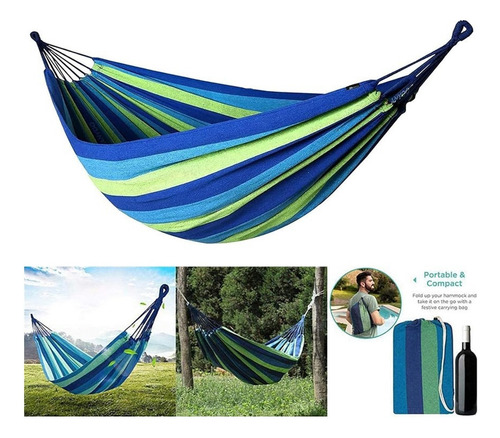 X, Hamacas Camping Al Aire Libre Hamaca Lona Doble