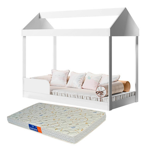 Mini Cama Infantil Montessoriana Berço Crystal Com Colchão