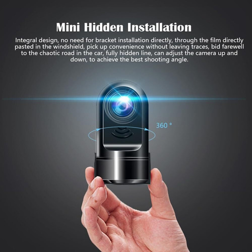 Para Y 1080p Hd 360° Rotación Mini Adas Dashcam Para Auto /