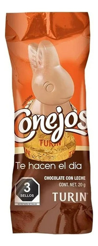15 Pzas Chocolate Con Leche Turin Conejos 20 G