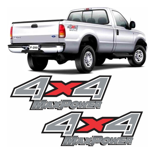 Emblema Adesivo Ford F250 4x4 Max Power Clara 4x4mxcl Cor PADRÃO