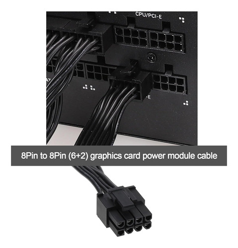 Cable De Alimentación Pcie Psu De 8 Pines A 6+2 Pines Compat