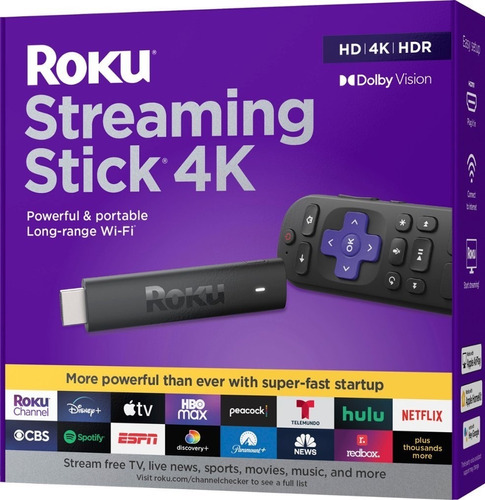 Roku Stick+ 4k Con Control Remoto De Voz Y Control De Tv