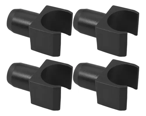 4 Tapones De Goma Negra Para Patas De Sillas – Ajile EVR916, Diámetro Externo 16mm, Fabricación Francesa
