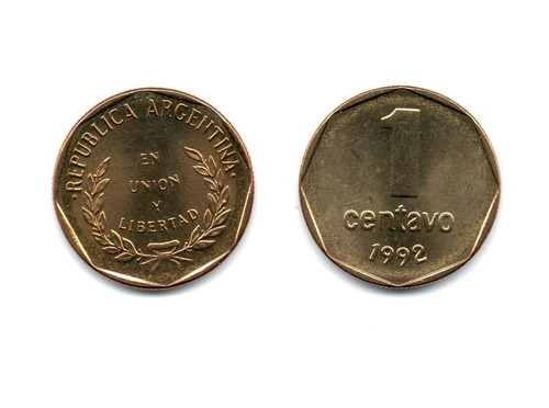 Moneda Argentina 1 Centavo Año 1992 Cj#1.1.2 Sin Circular