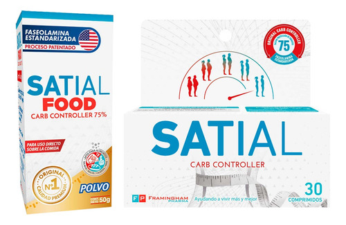 Kit Satial Food En Polvo + Satial Carb Controller 30 Comp.