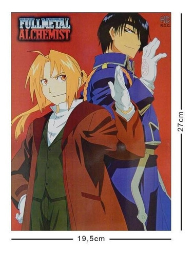 Full Metal Alchemist Cromo Poster Tamaño Carta Roy Edward