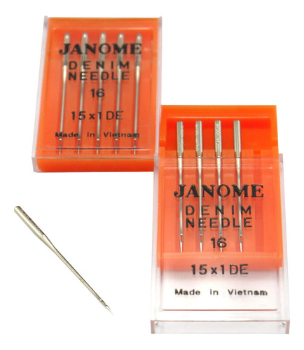 990416000a Denim Needles 15x 1de #16 For Janome Brand 9...