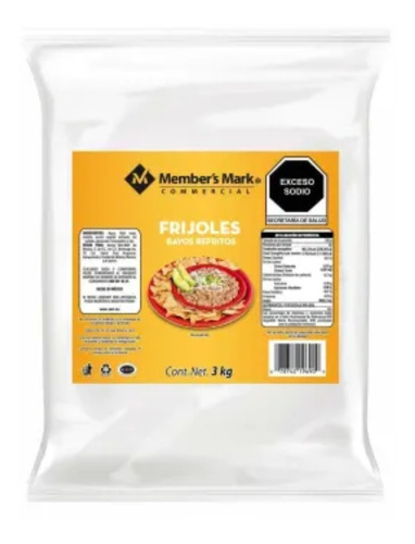 Frijoles Bayos Member's Mark Refritos De 3 Kg