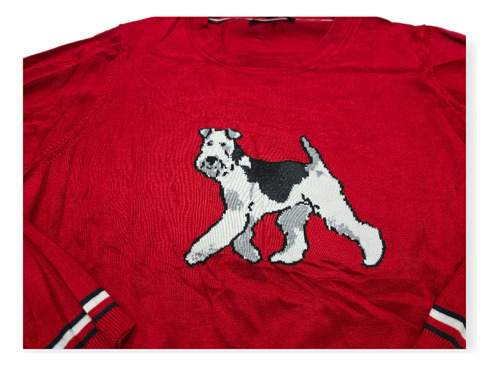 Sueter Tommy Hilfiger De Mujer Talla 2x Rojo Con Perrito (Usado)