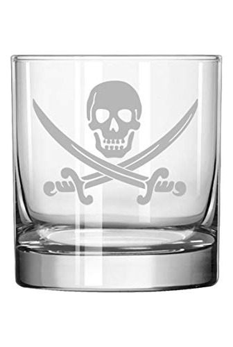 Aeiniwer - Vaso De Whisky De 11 Onzas Jolly Roger Pirate