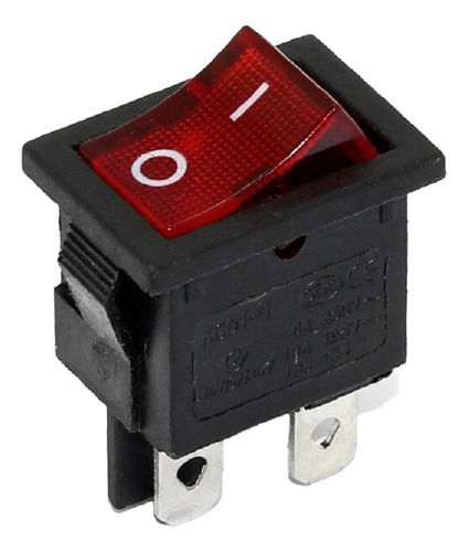 4x Pack Interruptor On-off Kcd1  6a (2 Pos 4 Pin Rojo)